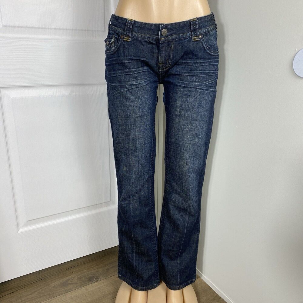 Rock & Roll Cowgirl Jeans Womens 31x32 Low Rise Bootcut Wiskered Western  Rodeo
